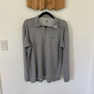 Men’s Patagonia Capilene Gray Quarter-Zip Pullover, Size Large